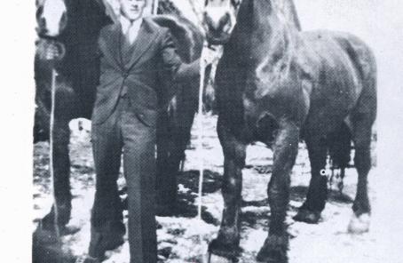 Men were Proud of Their Horses Here is Norm Stauffer with Dutch and Rube